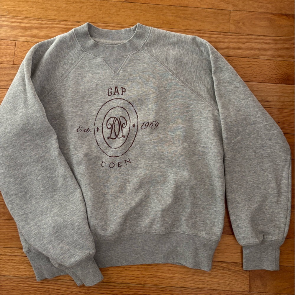 Doen x GAP Heather Gray Crewneck Sweatshirt XXS EUC!